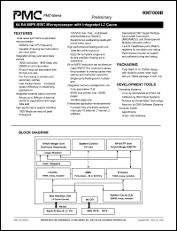 RM7000B datasheet: 64-bit MIPS RISC microprocessor with integrated L2 cache RM7000B