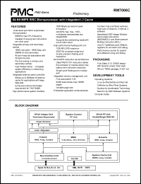 RM7000C datasheet: 64-bit MIPS RISC microprocessor with integrated L2 cache RM7000C