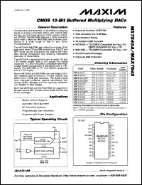 MX7821TQ datasheet: 660ns microprocessor-compatible, 8-bit ADC with track/hold. MX7821TQ
