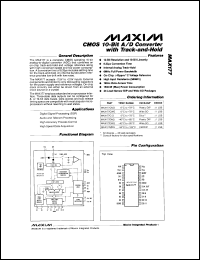 MAX634CSA datasheet: CMOS micropower inverting switching regulator MAX634CSA