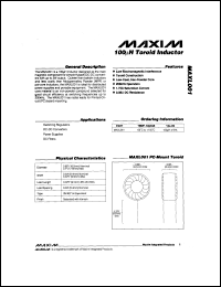 MXL1007ACN8 datasheet: Low-noise, precision operational amplifier. MXL1007ACN8