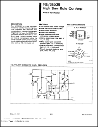 NE538FE datasheet: High slew rate operational amplifier NE538FE