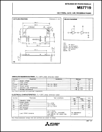 M57719 datasheet: RF power module for 145-175MHz, 12.5V, 14W mobile radio M57719