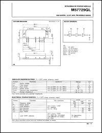 M57729GL datasheet: RF power module for 326-346MHz, 12.5V, 30W FM mobile radio M57729GL
