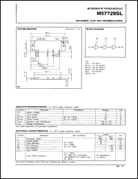 M57729SL datasheet: RF power module for 360-380MHz, 12.5V, 30W FM mobile radio M57729SL