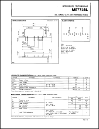 M57788L datasheet: RF power module for 400-430MHz, 12.5V, 40W FM mobile radio M57788L