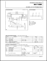 M57788M datasheet: RF power module for 430-450MHz, 12.5V, 45W FM mobile radio M57788M