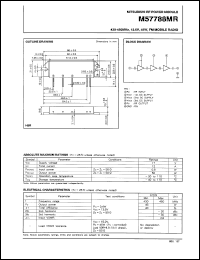 M57788MR datasheet: RF power module for 430-450MHz, 12.5V, 45W FM mobile radio M57788MR