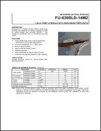 FU-630SLD-14M2 datasheet: 1.48m pump LD module with singlemode fiber (EDFA) FU-630SLD-14M2