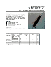 FU-636SDF-F1M1 datasheet: 1.55m DFB-LD module with singlemode fiber (WDM) FU-636SDF-F1M1