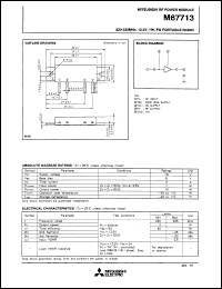 M67713 datasheet: 220-225MHz, 12.5V, 7W FM portable radio M67713