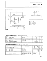 M67748LR datasheet: RF power module for 135-150MHz, 12.5V, 7W FM portable radio M67748LR