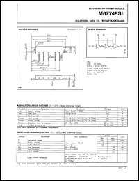 M67749SL datasheet: RF power module for 350-370MHz, 12.5V, 7W FM portable radio M67749SL