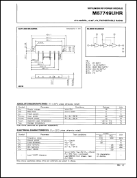 M67749UHR datasheet: RF power module for 470-490MHz, 12.5V, 7W FM portable radio M67749UHR