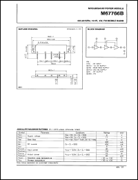 M67766B datasheet: RF power module for 820-851MHz, 12.5V, 6W FM mobile radio M67766B