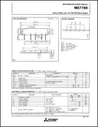 M67789 datasheet: RF power module for 1465-1477MHz, 9.6V, 3W FM portable radio M67789