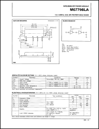 M67796LA datasheet: RF power module for 144-148MHz, 9.6V, 8W FM portable radio M67796LA