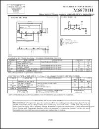 M68701H datasheet: RF power module for 890-960MHz, 6W FM digital radio M68701H