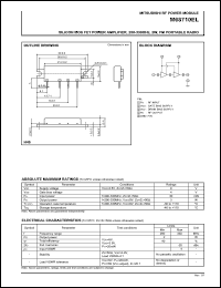 M68710EL datasheet: RF power module for 290-330MHz, 2W FM portable radio M68710EL