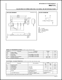 M68731L datasheet: RF power module for 135-155MHz, 7W FM portable radio M68731L