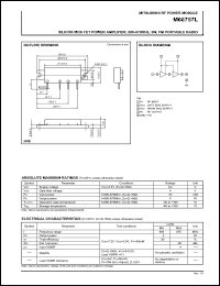M68757L datasheet: RF power module for 806-870MHz, 3W FM portable radio M68757L