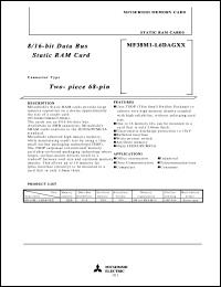 MF38M1-L6DAGXX datasheet: 8/16-bit data bus static RAM card MF38M1-L6DAGXX