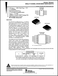 TPS1101PWLE datasheet:  SINGLE P-CHANNEL ENHANCEMENT-MODE MOSFET TPS1101PWLE