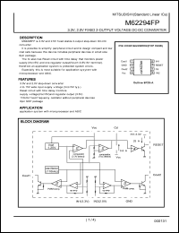 M62294FP datasheet: 3.3V 2.0V fixed 2-input voltage DC-DC converter M62294FP