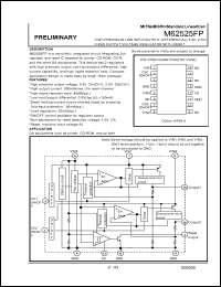 M62525FP datasheet: High precision low input/output differential 3.3V fixed output voltage regulator with reset M62525FP