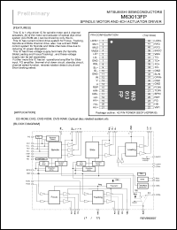 M63013FP datasheet: Spindle motor and 4ch actuator driver M63013FP