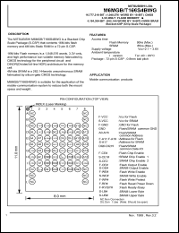 M6MBG166S4BWG datasheet: CMOS 3.3V only flash memory M6MBG166S4BWG