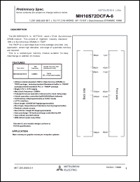 MH16S72DCFA-6 datasheet: 1,207,959,552-bit (16,777,216-word by 72-bit) synchronous DRAM MH16S72DCFA-6