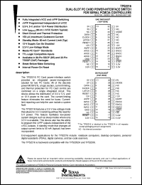 TPS2216DAPR datasheet:  DUAL-SLOT PC CARD POWER-INTERFACE SWITCH TPS2216DAPR