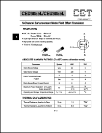 CEU3055L datasheet: N-channel enhancement mode field effect transistor CEU3055L