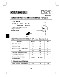 CEA3055L datasheet: 60V  N-channel enhancement mode field effect transistor CEA3055L