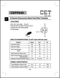 CEFF640 datasheet: N-channel enhancement mode field effect transistor CEFF640