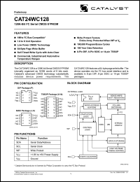 CAT24WC128U14I-1.8TE13 datasheet: 1.8V-6.0V 128K-bit IIC serial CMOS EEPROM CAT24WC128U14I-1.8TE13