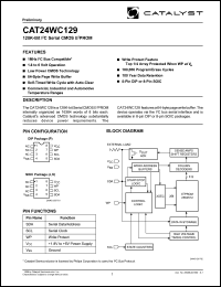 CAT24WC129K-TE13 datasheet: 2.5V-6.0V 128K-bit IIC serial CMOS EEPROM CAT24WC129K-TE13