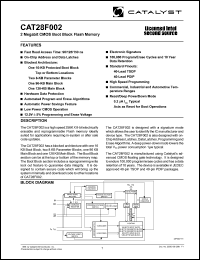 CAT28F002TA-15BT datasheet: 150ns  2M-bit CMOS boot block flash memory CAT28F002TA-15BT