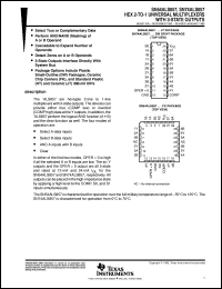 5962-87533013A datasheet:  HEX 2-TO-1 UNIVERSAL MULTIPLEXERS WITH 3-STATE OUTPUTS 5962-87533013A