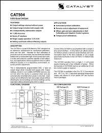 CAT504PI-TE13 datasheet:  8-bit  quad DACpot CAT504PI-TE13