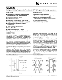 CAT525P-TE13 datasheet: Configured digitally programmable potentiometer (DPP) CAT525P-TE13