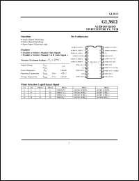 GL3812 datasheet: Audio/video switch for TV, VCR. GL3812