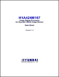 H1A424M167 datasheet: Image signal processor for Hyundai CMOS image sensor H1A424M167