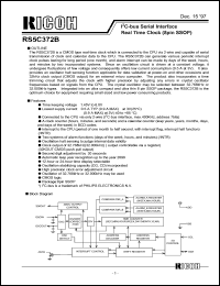 RS5C372B datasheet: IIC-bus serial interface real time clock. RS5C372B
