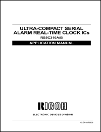 RS5C316A datasheet: Ultra-compact serial alarm real time clock IC. RS5C316A