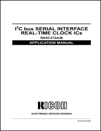 RS5C372A datasheet: IIC bus serial interface real time clock IC RS5C372A