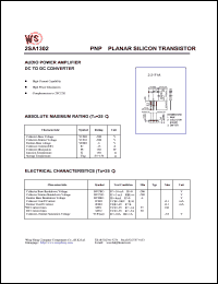 2SA1302 datasheet: PNP planar silicon transistor. Audio power amplifier DC to DC converter. 2SA1302