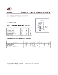 2SB595 datasheet: PNP epitaxial silicon transistor. Low frequency power amplifier. 2SB595