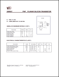 2SB827 datasheet: PNP planar silicon transistor. PSW/D/DDC 2SB827